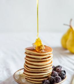 Pancake Mountain with Blueberries